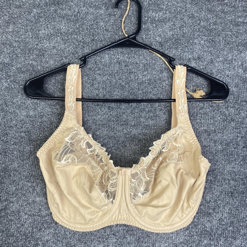 Prima Donna Bra Womens 30DDD Beige Lace Minimizer Underwire Unpadded Full Cup